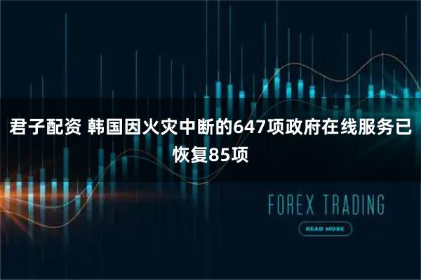 君子配资 韩国因火灾中断的647项政府在线服务已恢复85项
